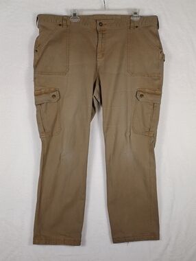 Deluth Trading Company Fire Hose Cargo Pants Women's 20w X 31 Tan Workware.
